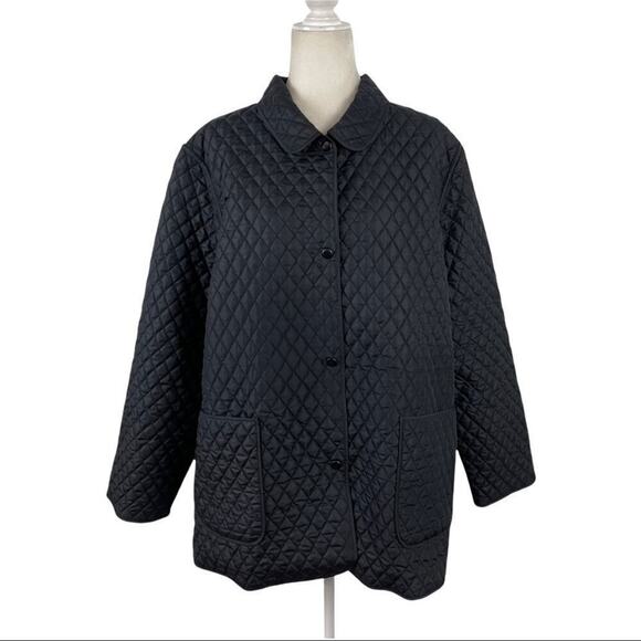 Mulberry Street Women's Size XL Black Quilted Long Jacket - Picture 9 of 15